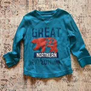 Great Northern Expedition Kids Shirt - Teal and Red